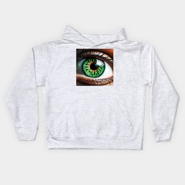 Up Close Eye  (CHART) Kids Hoodie by CreativePhil